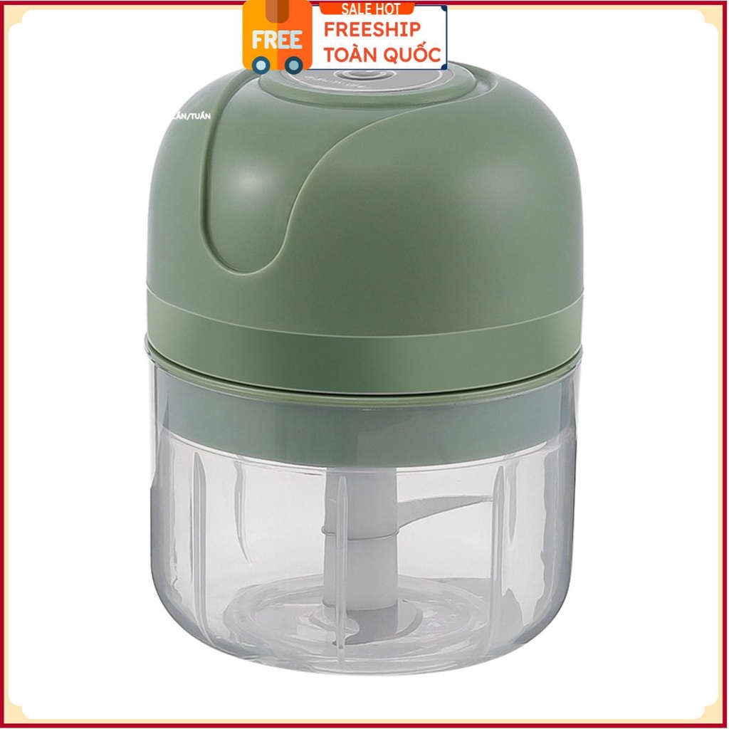 PVN35582 Máy Xay Đa Năng Mini Cầm Tay 3 Lưỡi Dao Cao Cấp 250ML Có Cổng Sạc Usb, Xay Hành, Tỏi, Rau Củ Quả T2 .