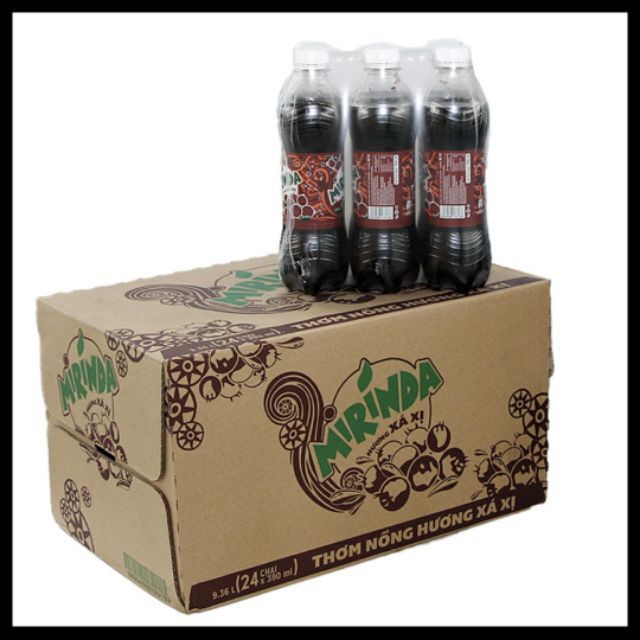 Mirinda hương xá xị thùng 24 chai x 390ml