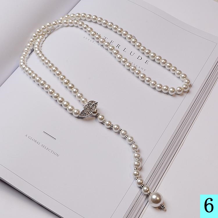 Dây Chuyền Dáng Dài Đính Ngọc Trai Phong Cách Thời Trang 2017