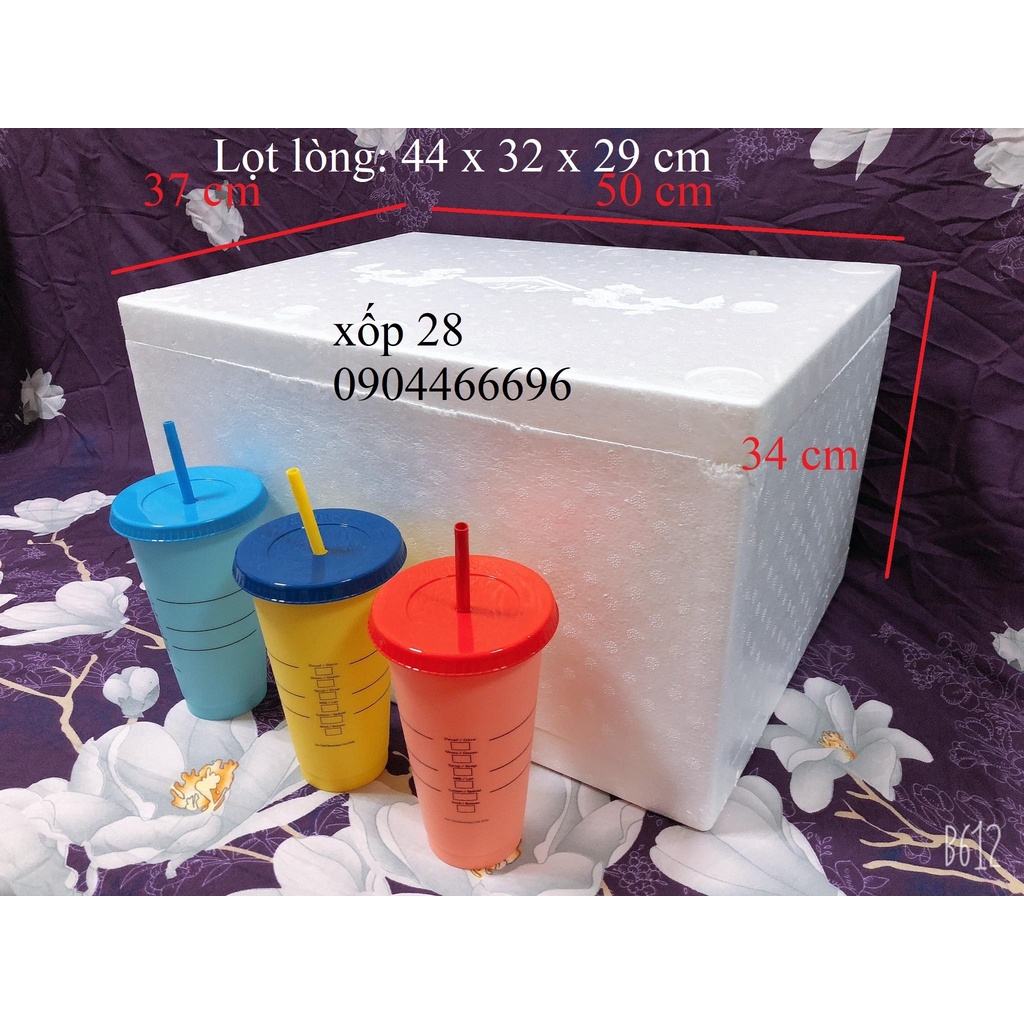 Thùng xốp 42B 42 lít  đựng đá hải sản hoa quả đựng đồ trồng cây nuôi cá