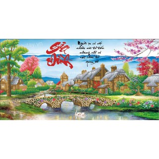 Tranh đính đá abc 3d gia đình yn2070 kt:90x50cm