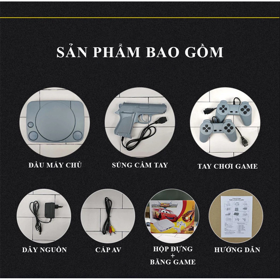 Máy chơi game cầm tay Super 8 Bit - Tặng băng 500 trò - Phiên bản mới có kèm súng cầm tay - Bảo hành 1 năm lỗi đổi mới.