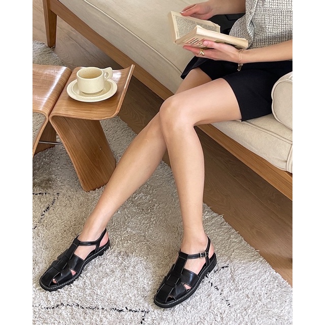 Giày Sandal nữ đế bằng chiến binh dây đi học bệt SHOES PARADISE