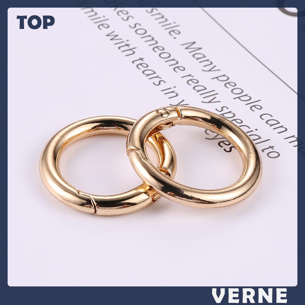 Set 2 Móc Khóa Túi Xách Hình Tròn 2cm Bằng Kim Loại Diy