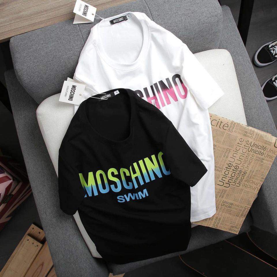 Áo Thun Nam Nữ Chất Cotton Thương Hiệu MOSCHINO SWIM