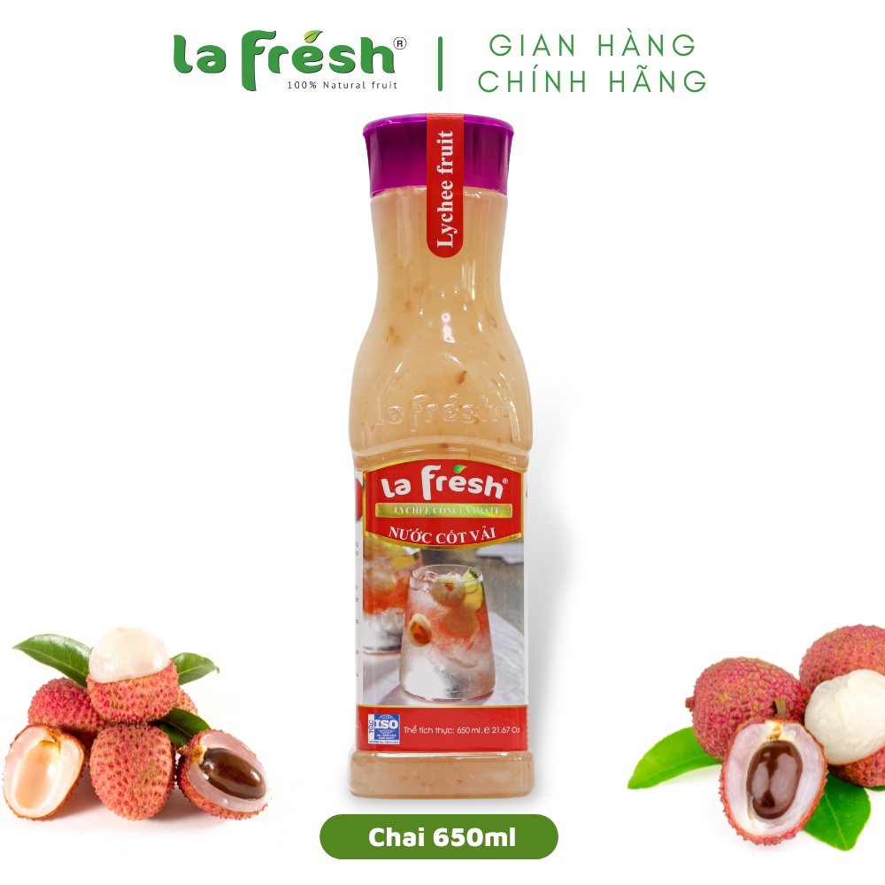 Nước Cốt Vải Lafresh Đà Lạt Chai 650ml