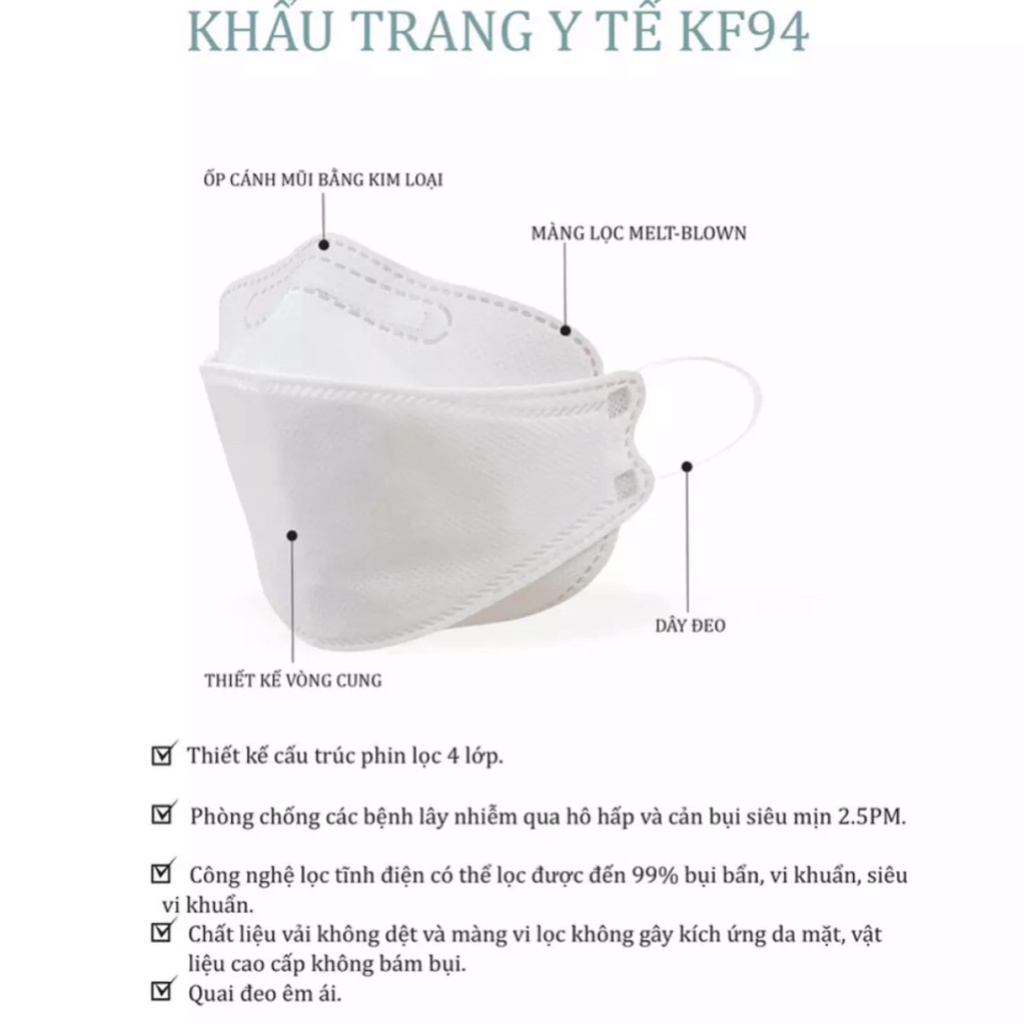 [MUA NHIỀU GIẢM GIÁ]Khẩu Trang 4 Lớp Kháng Khuẩn KF94 An Phong HD Mask Chính Hãng