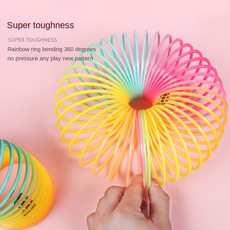 Đồ Chơi Lò Xo Bằng Nhựa Màu Cầu Vồng Sặc Sỡ Cho Bé