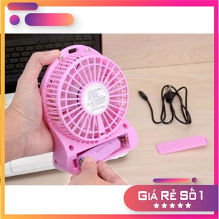 Quạt 3 tốc độ tặng kèm Pin sạc - Siêu bền - Hàng Loại 1 (Giao Màu Ngẫu Nhiên) 5GYG