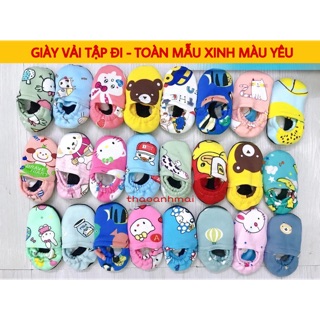 [HÀNG LOẠI 1] Giày tập đi em bé bằng vải CHỐNG TRƠN TRƯỢT, mẫu xinh màu yêu - đồ cho bé - thời trang trẻ em