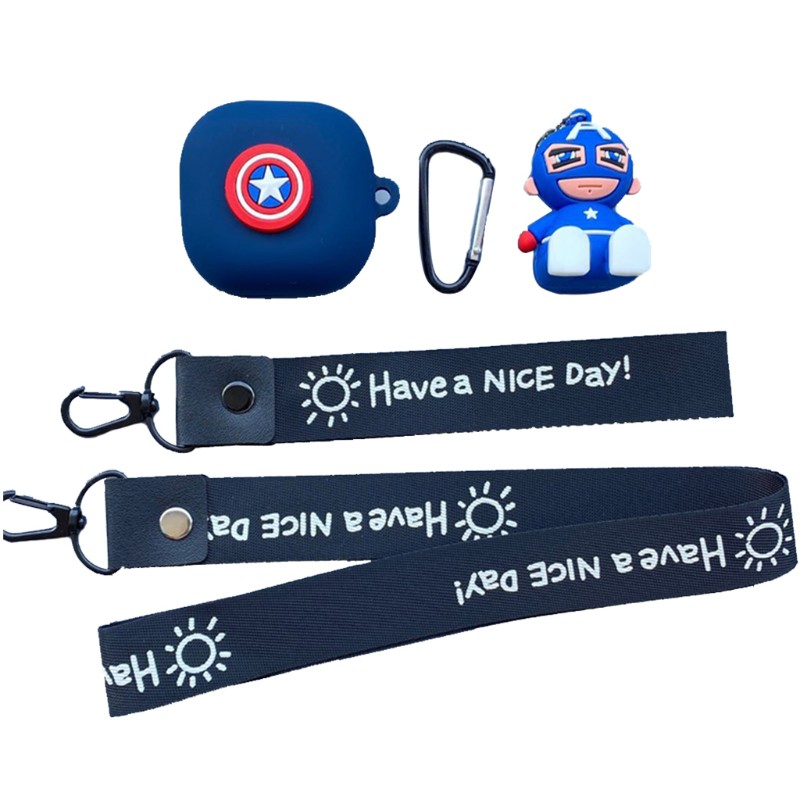 Vỏ Bảo Vệ Hộp Đựng Tai Nghe Silicon Hình Siêu Anh Hùng Cho Galaxy-Buds Live