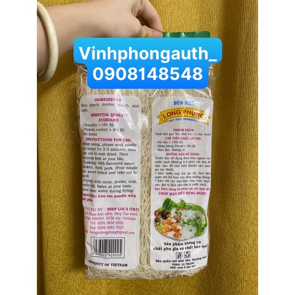 Bún gạo ( bún khô ) Long Phụng 500gr