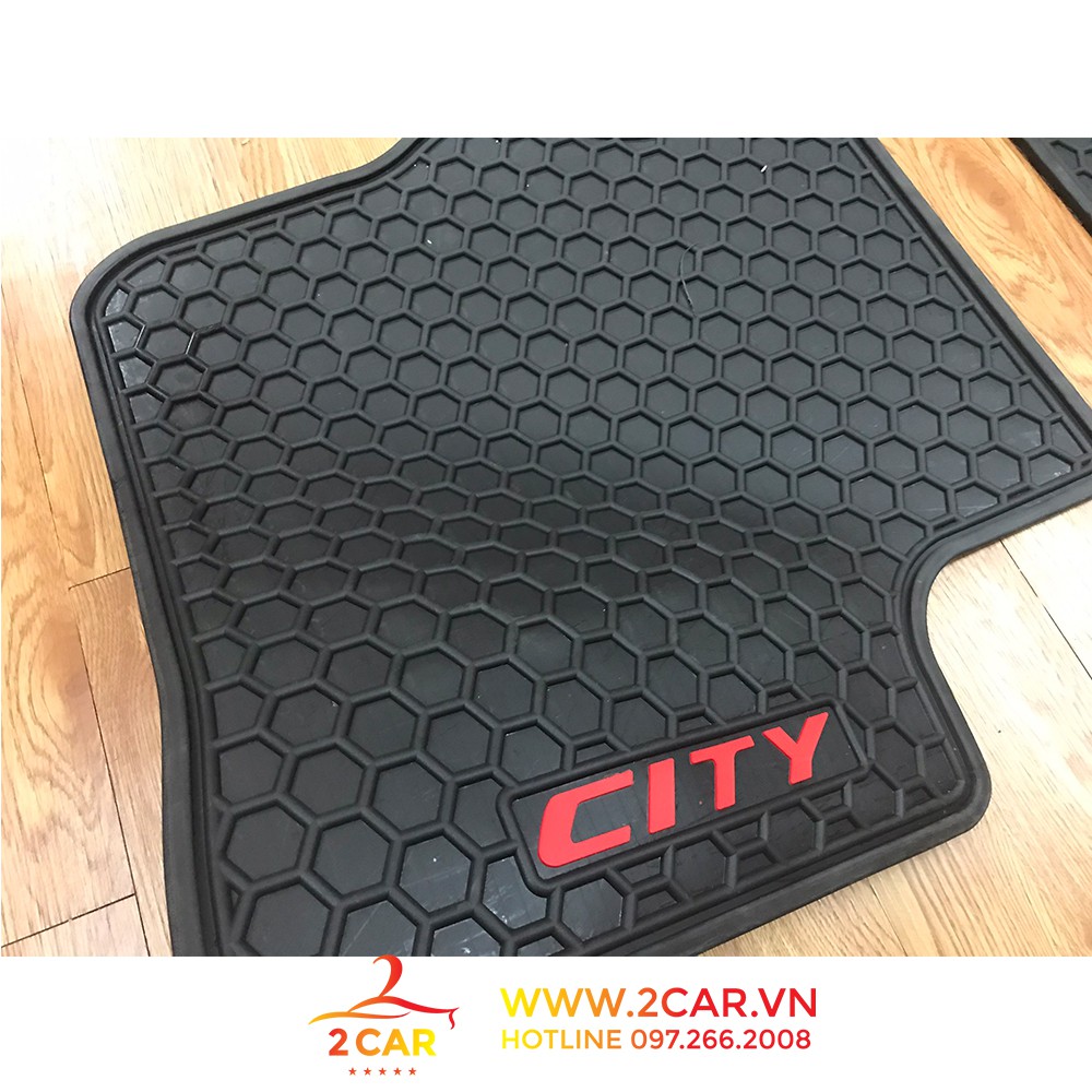 Thảm lót sàn cao su Honda City 2014- 2021- 2022 cao cấp loại đúc dày theo xe