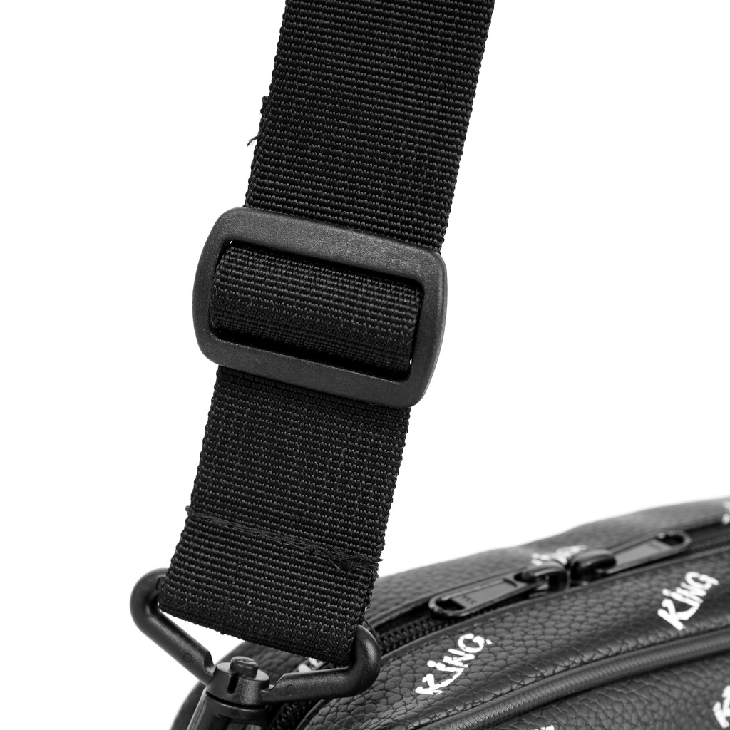 Túi Da Unisex Mini Bag King-Màu Đen
