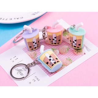 Móc chìa khoá trà sữa cute
