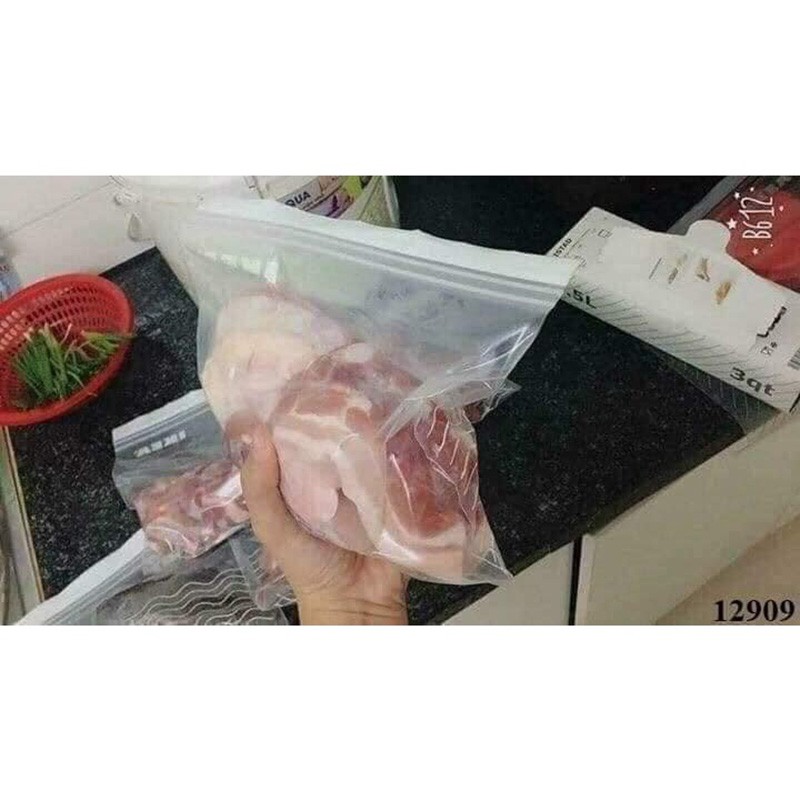 Túi zip đựng thực phẩm Combo 3 hộp túi zip nhựa có khóa kéo đựng thực phẩm MiiBooShi PVN17402