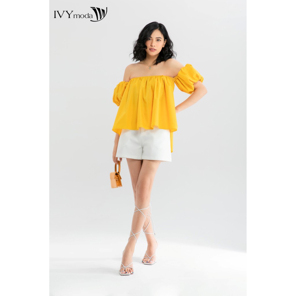 Áo sơ mi nữ trễ vai thiết kế IVY moda MS 16T0031