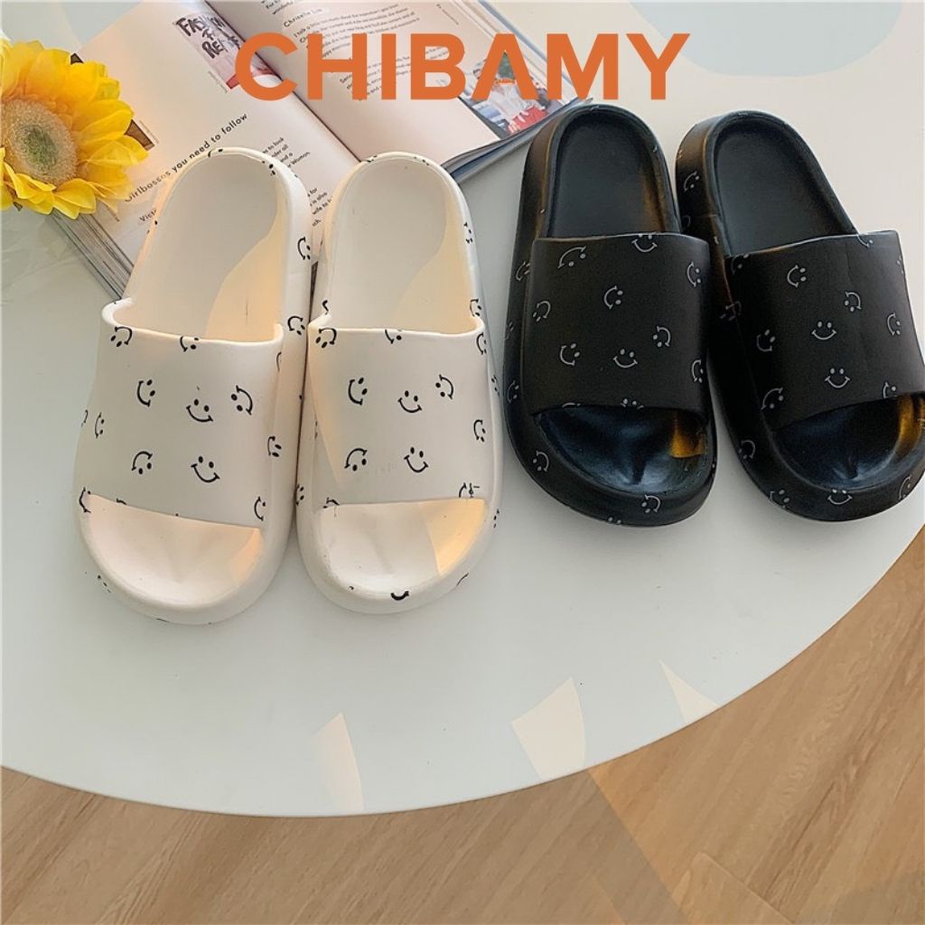 Dép bánh mì ICON Cười nam nữ siêu nhẹ CHIBAMY đế 3cm chống trơn trượt