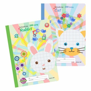 [sỉ ib] Vở ô ly Klong SchoolLine - 200 trang; Ms 047