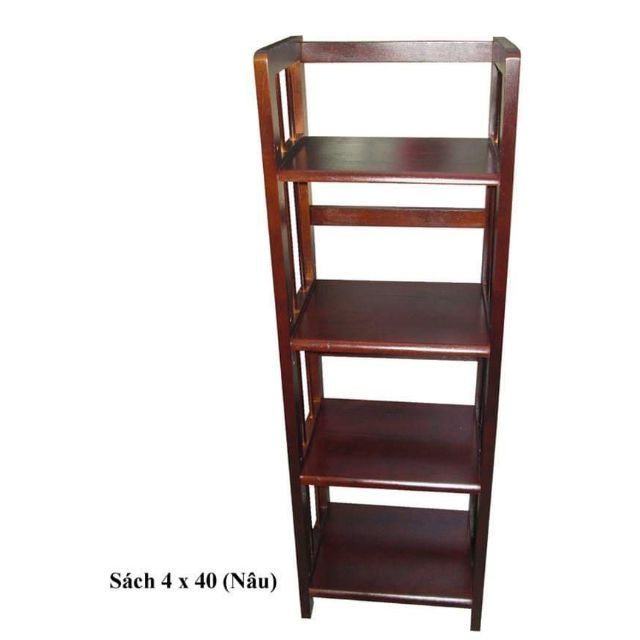 Giá sách gỗ cao su 40 x 4 tầng