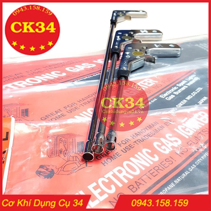 Súng đánh tia lửa mồi bếp ga MADE IN JANPAN SPARK-L INOX dài 37cm