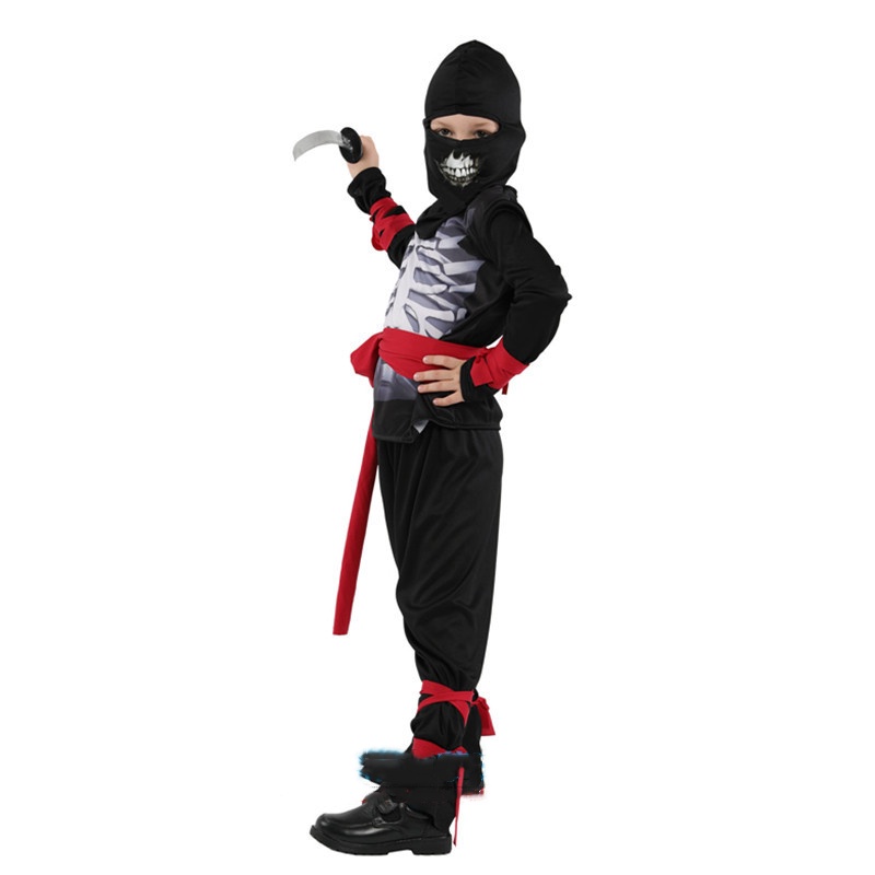 Bộ quần áo hóa trang nhân vật ninja bộ xương cho bé trai dịp Halloween