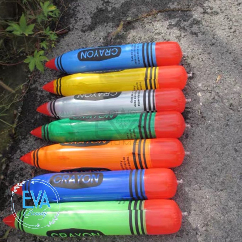 Đồ Chơi Bơm Hơi / Đồ Chơi Bơm Hơi Bút Chì Ngộ Nghĩnh Nhiều Màu Cho Bé 55 Cm Kèm Bơm Tay Tiện Lợi