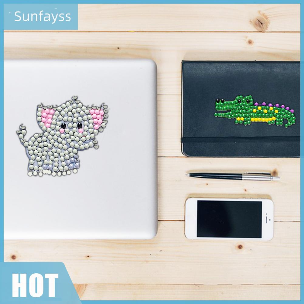 Set 9 Tranh Đính Đá DIY Hình Động Vật Dễ Thương Để Trang Trí Điện Thoại