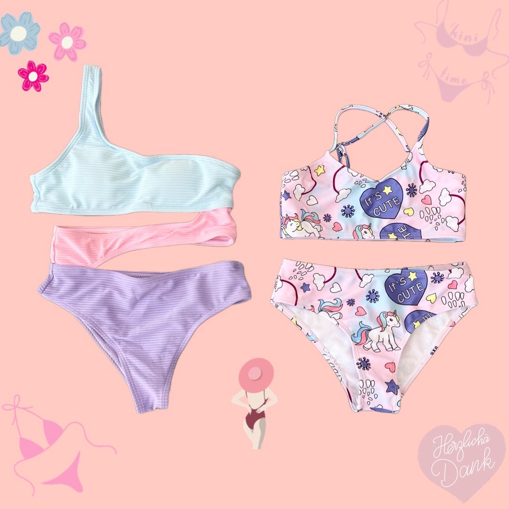 Bộ đồ bơi cho bé gái size Đại 20-45kg/ Bikini có áo khoác cho bé gái đi biển - BGA - bebefamilyshop