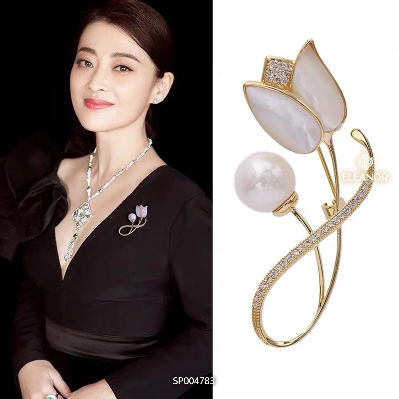 Ghim cài áo nữ Eleanor Accessories phụ kiện trang sức trâm cài hình búp hoa thời trang