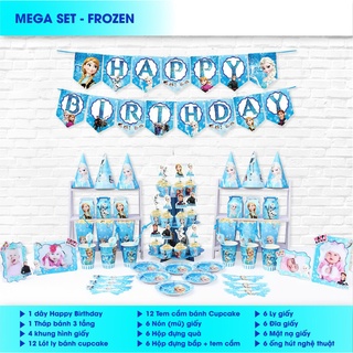 [MEGA SET]  Set trang trí sinh nhật cho bé, 12món