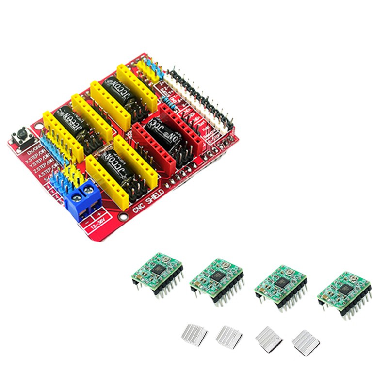 Bảng Mạch Mở Rộng V3 + Bộ Tản Nhiệt A4988 Cho Arduino Cnc | BigBuy360 - bigbuy360.vn
