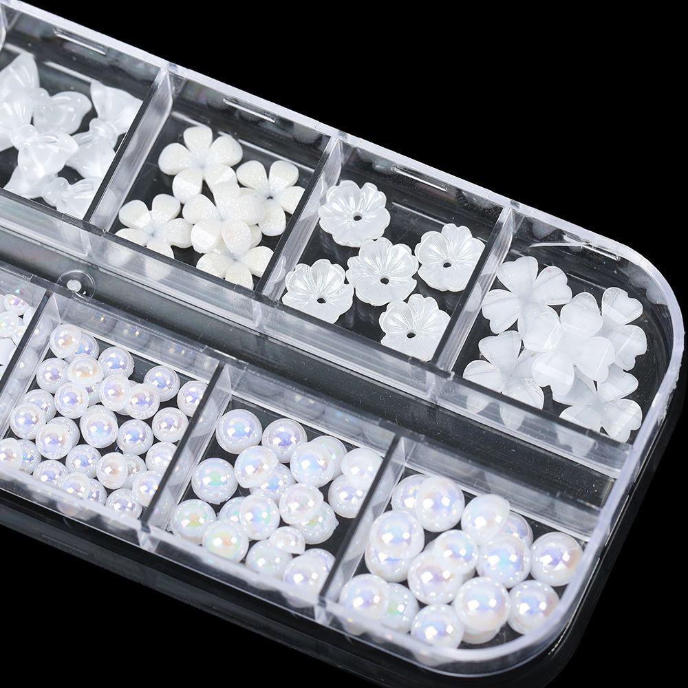 OCEANMAP Hạt Ngọc Trai Bán Nguyệt Đính Móng Tay