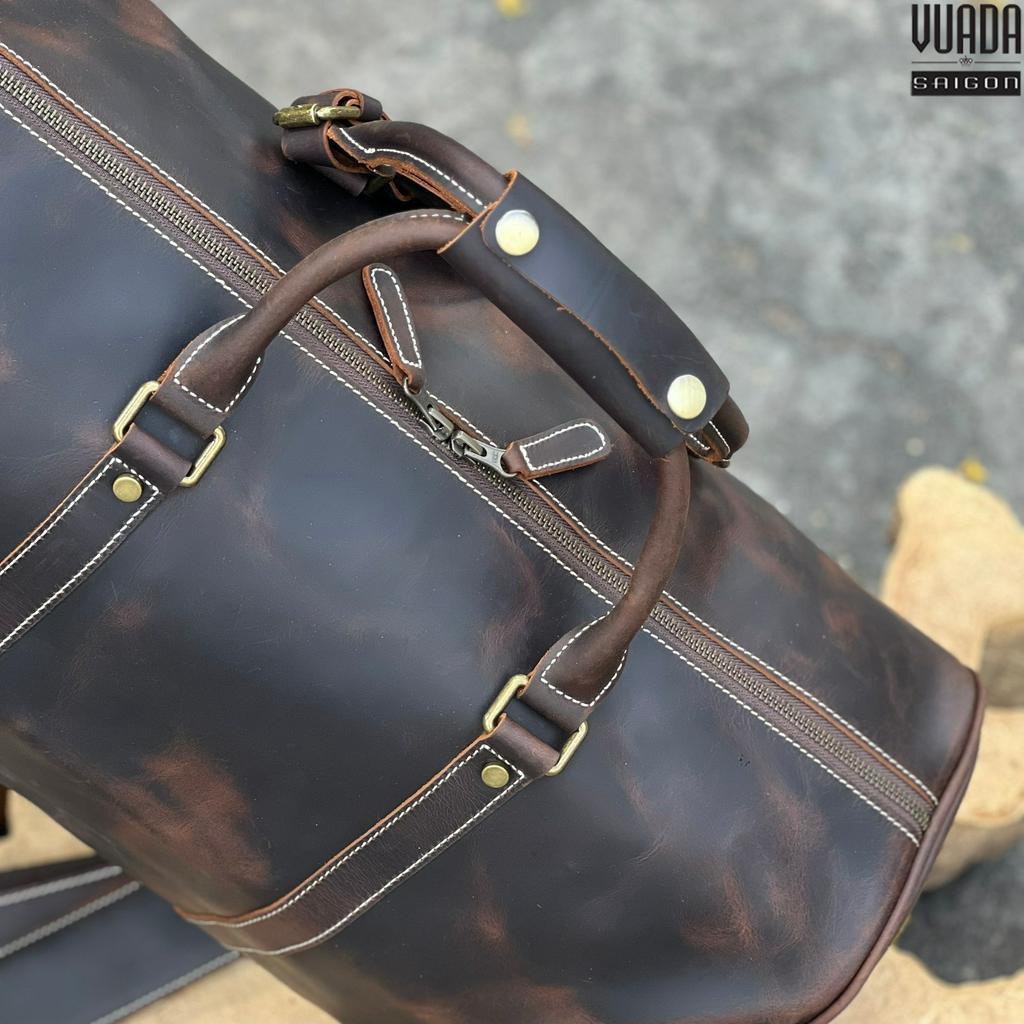 TÚI HÀNH LÍ DA  BÒ SÁP CAO CẤP HLD01