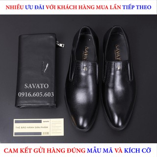 [ Giày Da Bảo Hành 12 Tháng ] Giày Tây Da Bò Không Dây Mũi Nhọn GT-08