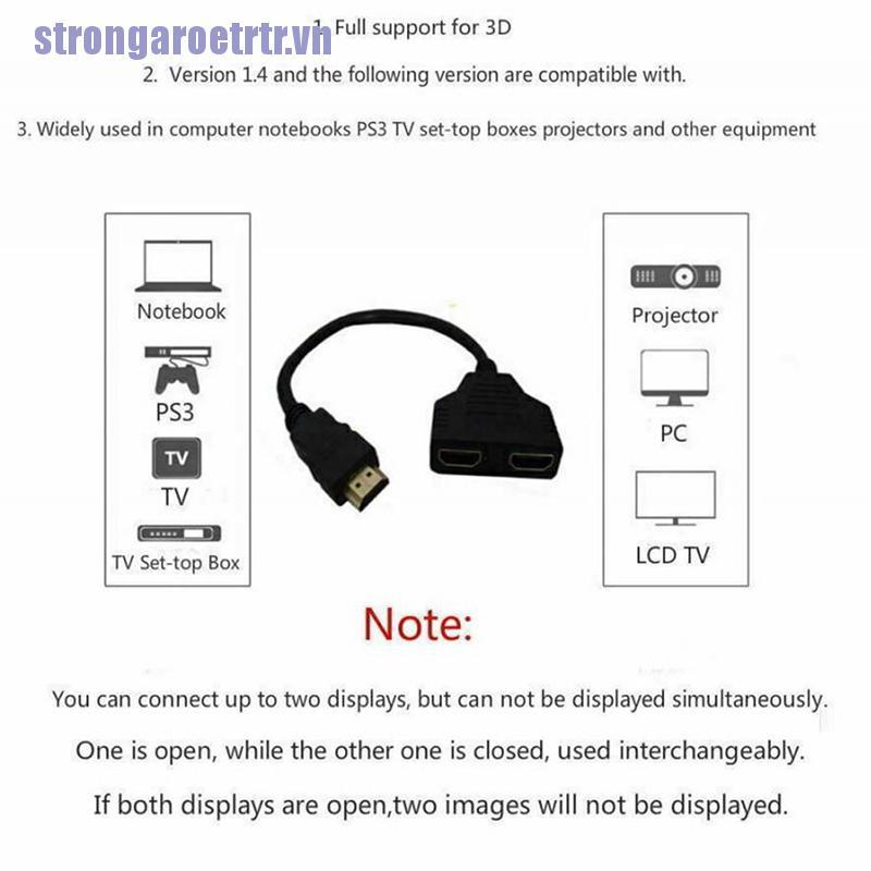 Dây Cáp Chia HDMI 2 Cổng Chữ Y 1080p HDMI V1.4 | BigBuy360 - bigbuy360.vn