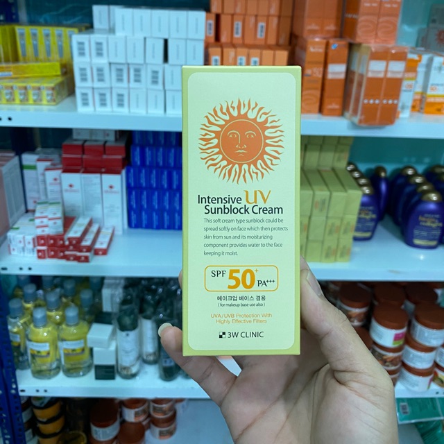 Kem Chống Nắng Intensive Uv Sunblock Cream 3w Clinic Spf 50++