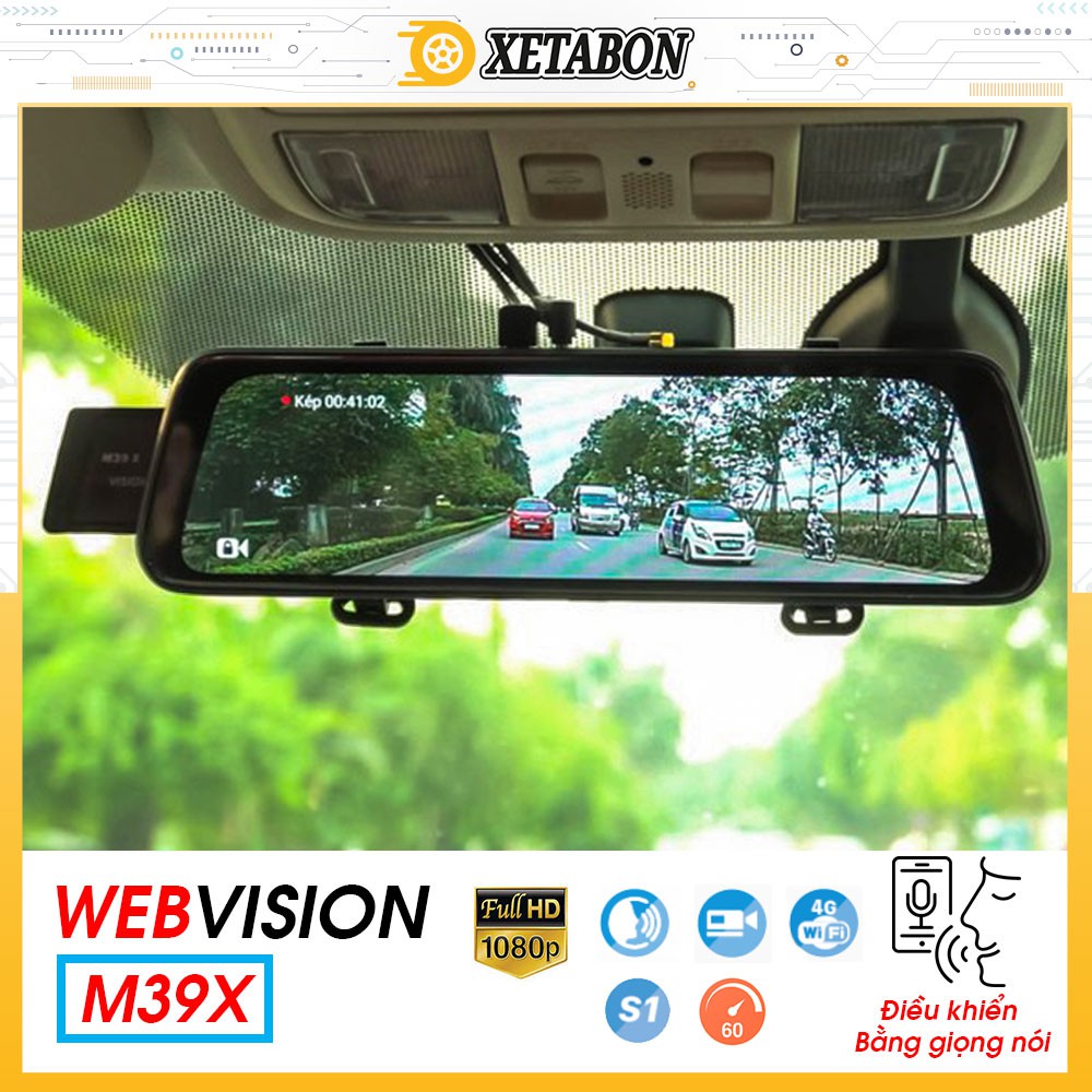 Camera Hành Trình Webvision M39X , Điều Khiển Bằng Giọng Nói, Dẫn Đường Vietmap S1,Cảnh Báo Tốc Độ Giới Hạn+Kèm Thẻ 32GB