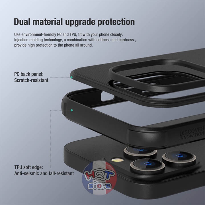 Ốp lưng Nillkin Frosted Shield Pro cho IP 14 Pro Max / 14 Pro