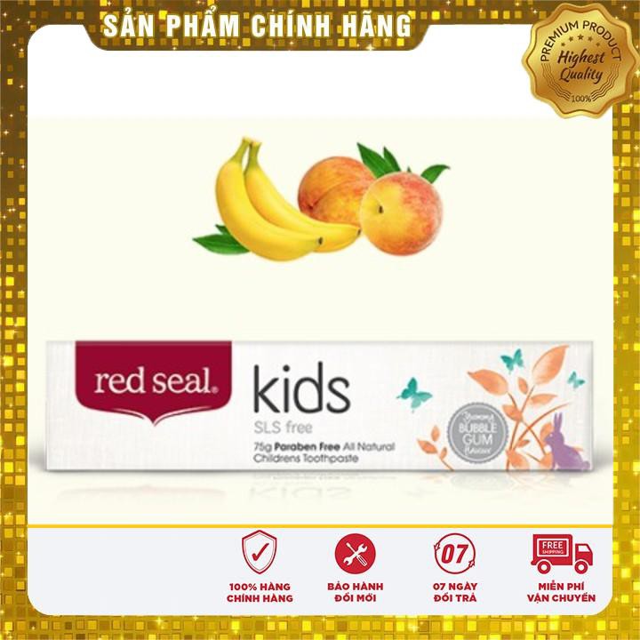 Kem đánh răng cho Trẻ  Red Seal Natural Kids hương vị đào chuối an toàn cho trẻ khi nuốt