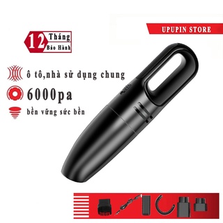 UPUPIN Máy Hut Bụi Cầm Tay Gia đình xe ô tô hút bụi cam tay mini 6000pa tích điện xe hơi không Dây