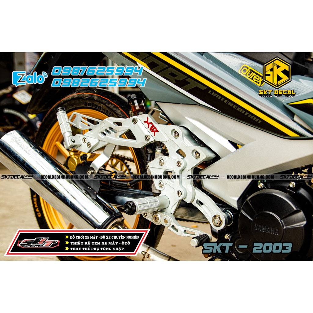 Tem rời exciter 150 xám đen vàng sport 2003