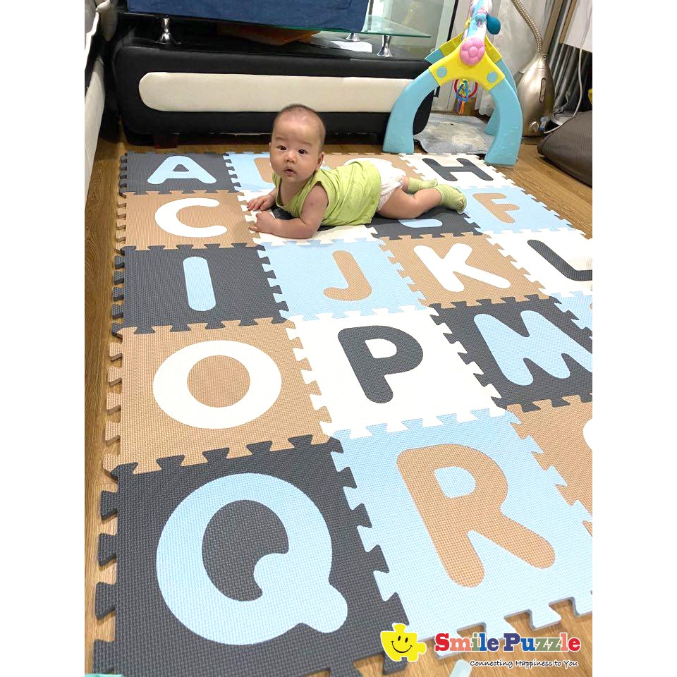 THẢM XỐP CHO BÉ SMILE PUZZLE - KHÔNG MÙI - TIÊU CHUẨN CHÂU ÂU ）