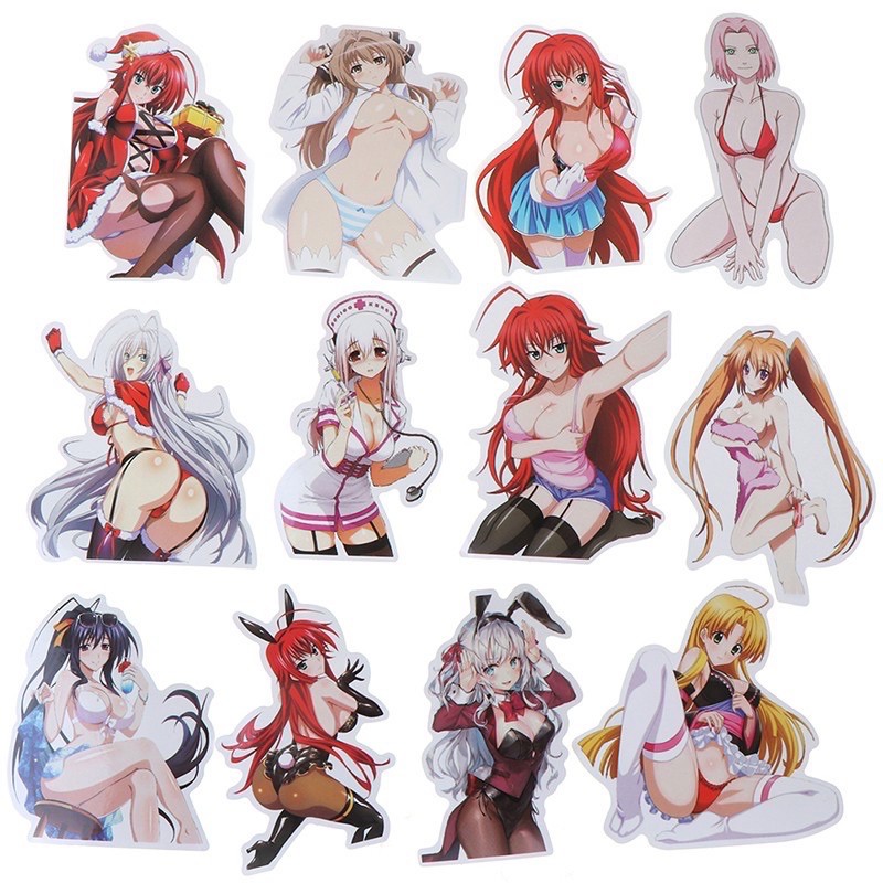 10 Sticker dán sexygirl anime không trùng mẫu chống thấm nước cực hot