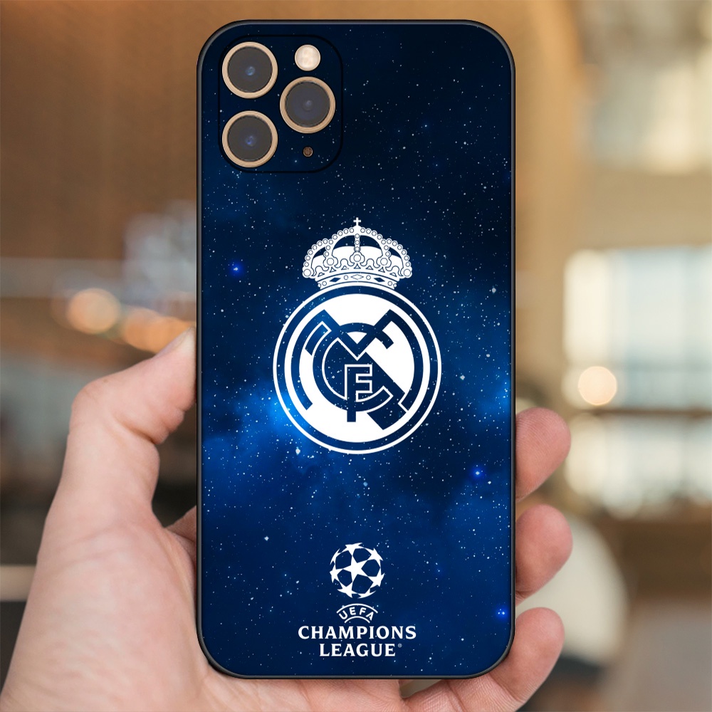 Ốp lưng iPhone 11 Pro dẻo đen cạnh vuông in hình Real Madrid