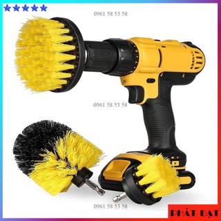 Bộ 3 đầu bàn chải gắn máy khoan vệ sinh nhà cửa rửa xe đa năng - Phát Đạt