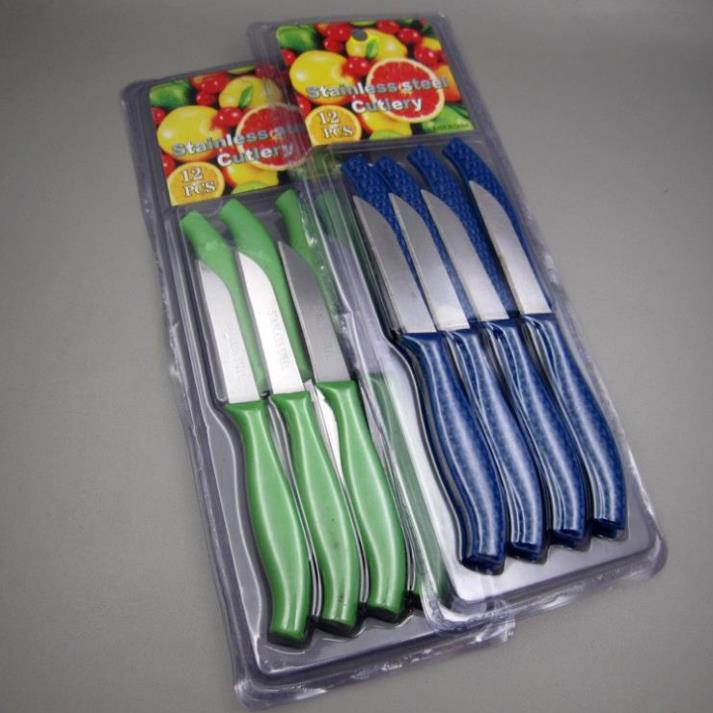 Dao nhà bếp💓Giá Sỉ💓Combo 12 con dao chất liệu thép không gỉ, tiện dụng,giúp công việc nấu ăn dễ dàng hơn 8236