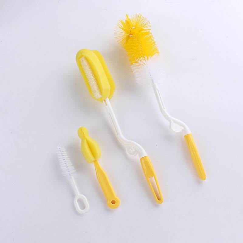 Cọ bình sữa Silicon cao cấp tay cầm xoay 360 độ dùng cho mọi loại bình - Sơ sinh