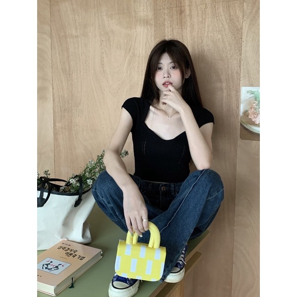 ÁO LEN NỮ TAY NGẮN ULZZANG