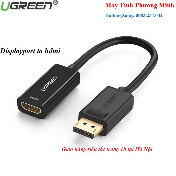 [Mã ELHACE giảm 4% đơn 300K] Cáp chuyển Displayport sang HDMI chính hãng Ugreen 40362